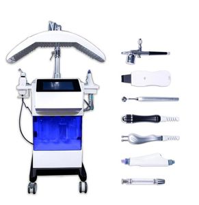 Högkvalitativ Hydra Facie Oxygen Machine Aqua Facial Peel Diamond Microdermabrasion Deep Rengöring RF Bio Lyftmaskiner Vibrationer Ultraljudsskrubber och LED PDT