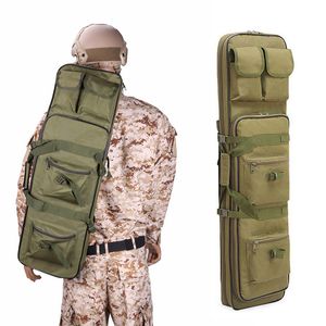 Tactical Gun Torba Ciężka Karabin Case Wojskowy Plecak Polowanie Do Sniper Dual Rifle Square Carry Torba Outdoor Shootorie Q0705