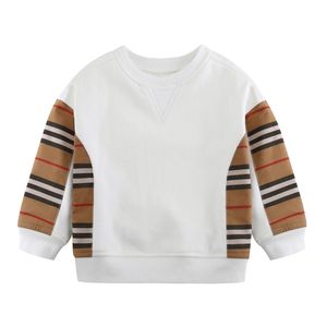 Baby Girls Boys Sweatshirts Fashion Stripe Autumn Winter Long Sleeve Tops Shirts Cotton Kids Clothes 220309