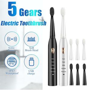 Escova de dentes elétrica para homens e mulheres casal houseehold whitening ipx7 impermeável escova de dentes ultrasônicos escova automática 220224