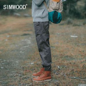 Simwood 2021 Outono Inverno Novo Asutex Vintage Ankle-Comprimento Calças Homens Sobrevos Calças Retro Solto Plus Size Bottoms H1223
