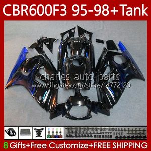 Body + Bank для Honda CBR 600F3 600 F3 CC 600FS 97 98 95 96 CCREWORK 64NO.135 CBR600 FS CBR600F3 CBR600FS 1997 1998 1995 1996 CBR600-F3 600CC 95-98 Обтекиватели Blue Flame