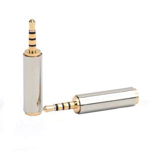 Connectors Gold 2.5 mm Male to 3.5 mm Female audio Stereo Adapter Plug Converter Headphone jack