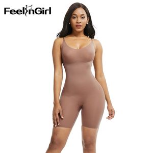 Sentindo Mulheres Femininas Feminina Completo Corporal Shaper Shaper Treinador Slimming Tummy Control Underwear Seamless Under Dress Mulheres Corset Fajas LJ201209