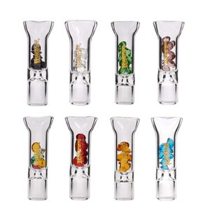 Honeypuff Glass Mouth Filter Tips Shisha mit Diamond Tobacco Smoking Dry Herb Holder Thick Pyrex Flat Tips 8MM