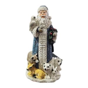 Christmas Decorations Santa Claus Statue Hand-Painted Resin Crafts Desktop Ornament For Home Living Room Office Decor Drop