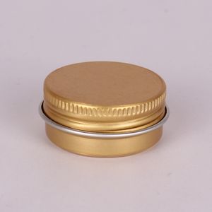 Contenitori in alluminio oro da 15 ml Vasetti Piccoli strumenti cosmetici Conservazione di cera Scatola di metallo Lattine Balsamo Derocazione Artigianato Bottiglie