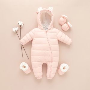 Baby Boy Girl Clothes New Born Winter Hooded Down Rompers Children Costume Toddler Snowsuits Thick Outfit Newborn Jumpsuit 201030