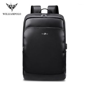 Backpack Slim Laptop Men 15,6 polegadas Bolsa de negócios de trabalho UNISSISEX Black Ultralight Fin Pack1