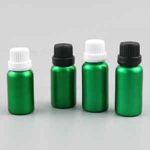 Cam uçucu yağ şişesi yeşil inci serum sıvı parfüm seyahat şişeleri şişeleri kaplar 1/2 oz 15 20 ml 12 adet