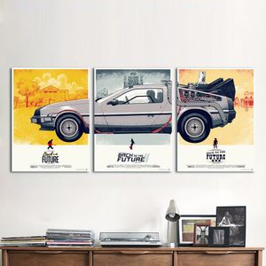HDARTISAN Canvas Art Movie Poster 3 Pieces Back to the Future Phantom City Painting Home Decor Wall Pictures For Living Room Y200102