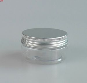 200pcs 100g Clear Cream Jar, 100cc PET Bottle with aluminum lids, different size the previous jarqualtity