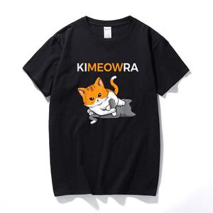 Katze Tshirts großhandel-Männer T shirts Jiu Jitsu Kimura Niedliche Kawaii Katze Lustige BJJ T Shirt Cartoon Graphic T Shirts für Männer Großhandel Mode Baumwolle Party Tshirt