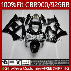 Тело для инъекций пресс-формы для Honda CBR929RR CBR929 CBR 929RR 900RR 900 929 RR CC 00 01 CUDLEWORK 68NO.2 CBR900 900CC 929CC 00-01 CBR900RR 2000 2001 OEM обтекатель Glossy Black