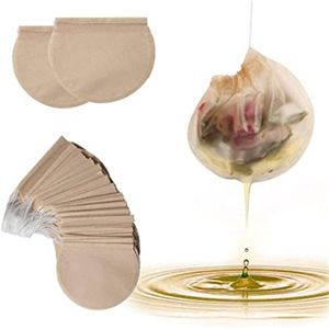 100 Pcs/Lot Round Tea Bags Coffee Tools Disposable Empty Filter Bag with String Unbleached Wood Pulp Paper Pouch for Herb Loose Leaf