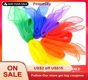 Wholesale scarf magic tricks resale online - Scarves Square Juggling Silk Dance Magic Tricks Performance Props Accessories Movement Early Education Scarve Baby Toys1