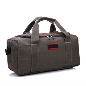 Men Canvas Fitness Gym Bag Big Black Brown Sports Blosa Classic Travel Duffle Luggage Men Thick Top Quality Handbag Q0705