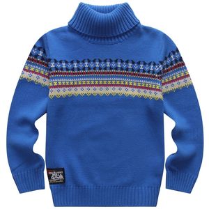 Горячие продажи весна и осень 100% хлопок мальчики пуловер свитер базовая водолазка рубашка ребенка вязаный свитер для детей 4-15 лет 201128