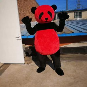 Spettacolo teatrale Costume mascotte Panda rosso Halloween Natale Personaggio dei cartoni animati Abiti Tuta Volantini pubblicitari Abbigliamento Carnevale Unisex Adulti Vestito