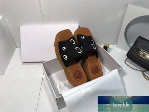 Kapcie Espadrylles Brands Kobiety Projektanci Buty Lato Wysoka Chunky Heel Slide Sandal White Black Platform Mokasyny pantoflowe Flip Flops Rozmiar 35-41