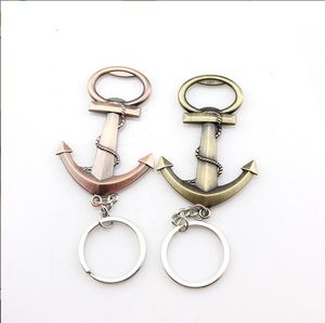 Vintage Boat Anchoröppnare Keychain Zinc Alloy Beverage Openers Keyring Beer Bottle Promotion Gift