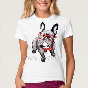 T-shirt das mulheres Atacado- chegar 2021 Bonito Francês / Cute Gato / Panda Printst - Camisas Verão Casual Mulheres / Menina Animal Cool Manga Curta Tees para