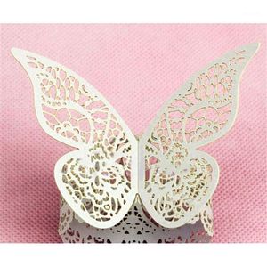Servet ringen groothandel wit papier vlinder servet houder bruiloft banket diner tafel decoratieve houders QB8822881