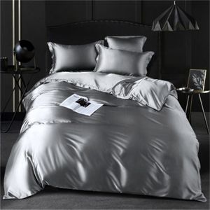 Silky Seels Luxury Bedging Set 4 ШТ. Круждения / Пододеятельная Крышка Набор Крышка King / Queen Bedding Set 201022