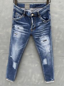 2021 new brand European and American fashion men's casual jeans, high-grade washing, pure hand grinding, quality optimization LT033
