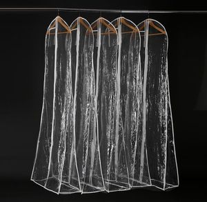 ウェディングドレスダストカバーポリ塩化ビニールの衣服袋透明なソリッドストレージバッグ