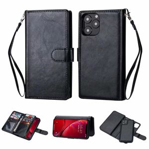 Multifunction PU Flip Leather Cellphone Cases with 9 Card Slots for iphone 11 12 13 14 15 Pro Max Samsung S20 Note 10