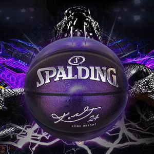 Spalding 24K Black Mamba 기념 에디션 농구 공 공 Merch PU 내마모성 사문석 크기 7 진주 보라색