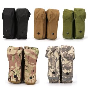 Mag Holder Bag Cartridge Clip Pistol Tactical Molle Double Magazine Pouch No11-539