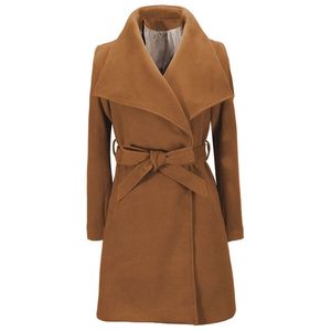 Elegant Solid Color Woman 2020 Wool Lend Coat Lace-up Turn-down Collar Slim New Outerwear Autumn Winter Long Female Outerwear LJ201106