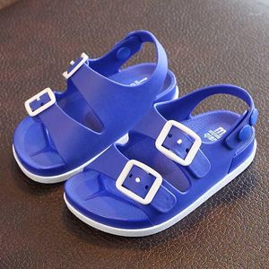 2020 Sommarpojkar Läder Sandaler För Baby Flat Barn Strand Skor Kids Mjuka Non-Slip Casual Toddler Sport Sandaler 1-8 år1