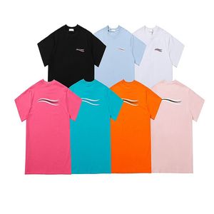 22SS Designer T-shirt zomer nieuwe kleur explosie cola klassieke golf shorts mouw heren vrouwen paren veelzijdige luxe luxe t shirts mode puur katoen hoge kwaliteit m-3xl