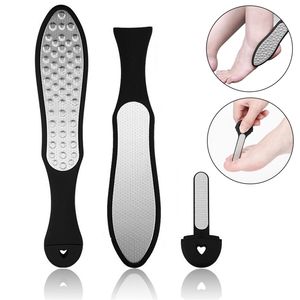 1PC Pro Dubbel-sidig fotfil Heel Grill för fötterna Pedikyr Remover Luxury Rostfritt stål Scrub Manicure Nail Tools 220301