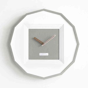 Abstrait Nordic Design Horloge murale de luxe Salon Creative White Wall Clock horloge Fashion Simple moderne Unique Wandklok Home HX50WC H1230