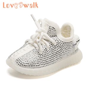 Çocuklar Spor Ayakkabı Bebek Kız Erkek Sneakers Yüksek Qaulity Toddler Sneakers Rhinestones Kız Glitter Kız Ayakkabı Çocuk Koşu Sneaker 201130