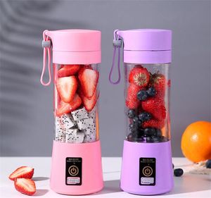 Ferramentas de Vegetais Misturador Portátil Mini USB Recarregável Juicer Electric Blender380ml 2 Lâminas Fruit Juicers Maker Blenders Sports Juicing Cup 20pcs 9030