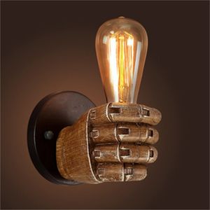 Retro resin fist wall lamp Cross-border European style bar restaurant cafe decorative wall lamp Left hand right hand wall lights