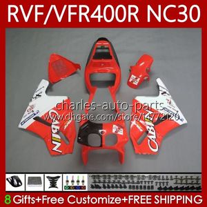 Body Kit для Honda RVF400R VFR400 R NC30 V4 VFR400R 89-93 Белый красный новый 79NO.50 RVF VFR 400 RVFF400 R 400RR 89 90 91 92 93 VFR400RR VFR 400R 1989 1990 1991 1992 1993