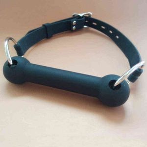 Nxy Sex Adult Toy Silicone Mouth Gag Erotic Games Bdsm Bondage Slave Fetish Toys for Couple Bite Open Restraints 1225