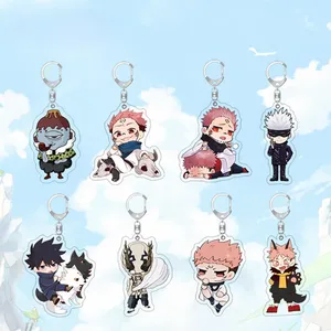 5 Pz/set Jujutsu Kaisen Portachiavi Fushiguro Yuji Itadori Portachiavi Anime Gojo Satoru Toge Megumi Cosplay Acrilico A Due Lati Catena Chiave Puntelli