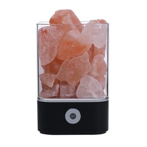 USB Crystal Night Lights lampada di sale naturale dell'Himalaya Mood Creator led purificatore d'aria Mood Creator Lampada da tavolo decorativa lava per interni