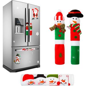 クリスマス冷蔵庫のハンドルカバー雪だるまの装飾電子レンジの冷蔵庫のドアハンドルカバーJK2011XB