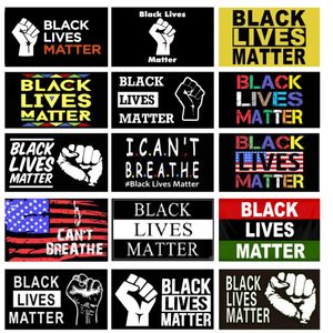 Black Lives Matter Flag 15 Styles Freeshipping Direct Factory Hanging 3x5ft 90x150cm BLM Banner Blandad Order 2020usa för dekoration