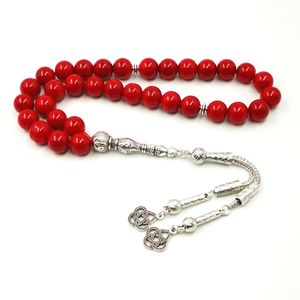 女性Tasbih Muslim Lady Rosary Red Prayer Beads 33 66 99 Beads Red Stone Madam Ladies Jewelry Y200730