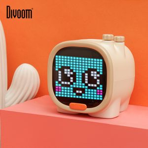 Divome Timoo Pixel Art Bluetooth-динамик Портативный Беспроводной динамик Часы Будильник Милый Гаджет Настольные Украшения на рабочем столе со светодиодным экраном