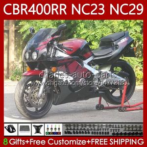 Carrozzeria per HONDA Carenatura CBR400 RR CBR400RR NC23 88-99 65No.162 NC29 CBR 400 RR C CC 88 89 90 91 92 93 400CC CBR 400RR 1994 1995 1996 1997 1998 1999 OEM Stock Red Bodys